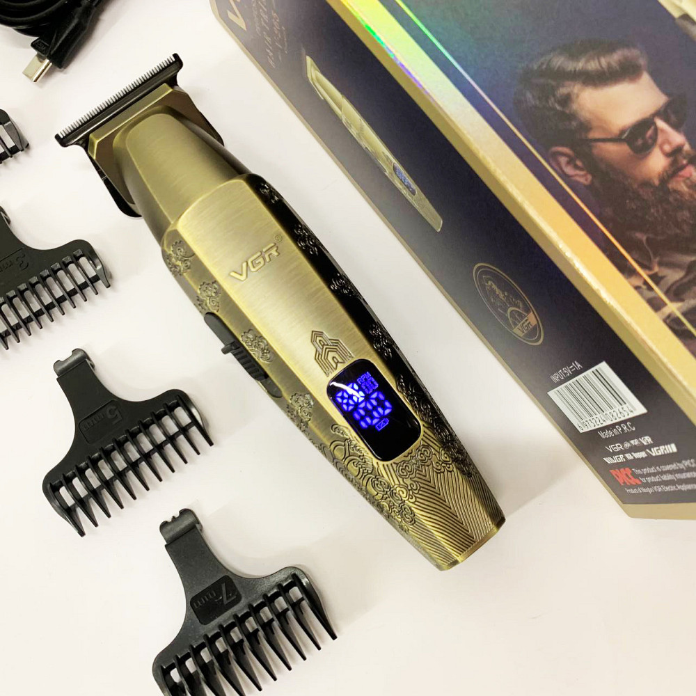 Електрична машинка для стрижки VGR V-265, Стильна машинка для стрижки Бритва тример KZ-72 Київ - фото 8