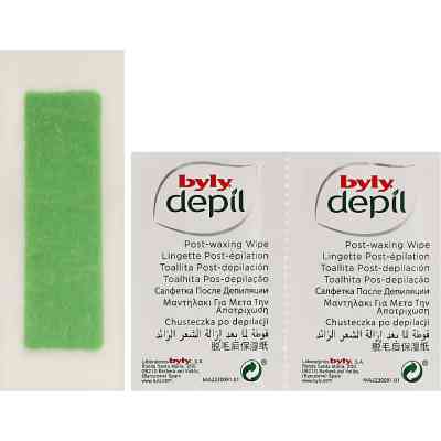 Восковые полоски Byly Для депиляции зоны бикини с Мятой, Зеленым чаем, Алоэ 12 шт (8411104019089) Винница