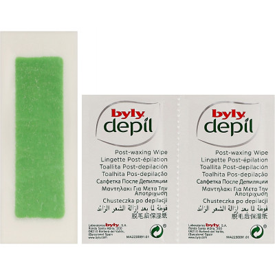Воскові смужки Byly Для депіляції зони бікіні з М’ятою, Зеленим чаєм, Алое 12 шт (8411104019089) Вінниця - фото 2