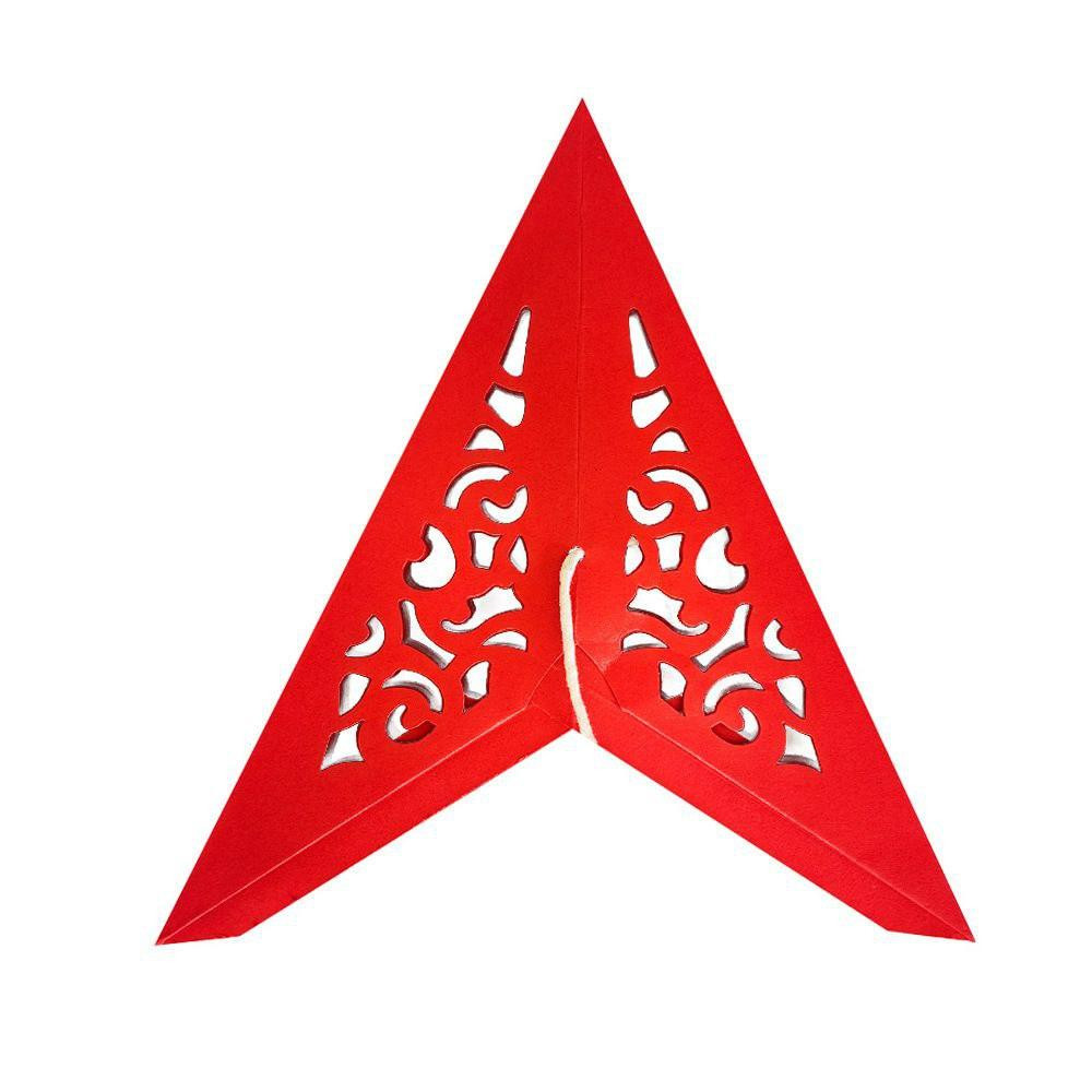 Картонная звезда объемная декоративная 35 см красный Киев - изображение 2