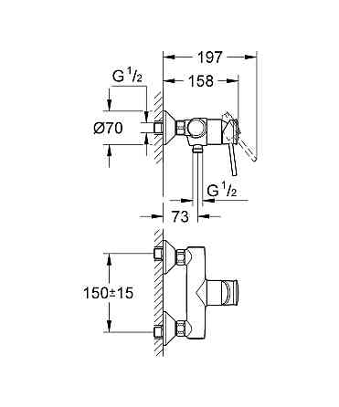Змішувач для душу Grohe BauClassic   ( 32867000 ) 22638 Харків