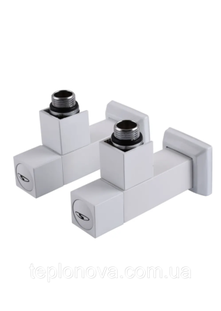 Крани Білі для рушникосушки LUX Solomon 1/2" White LUX Чернівці