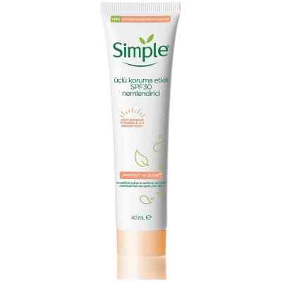 Крем для лица Simple Protect & Glow Тройной защиты с SPF 30 Увлажняющий 40 мл (8717163866900) Винница