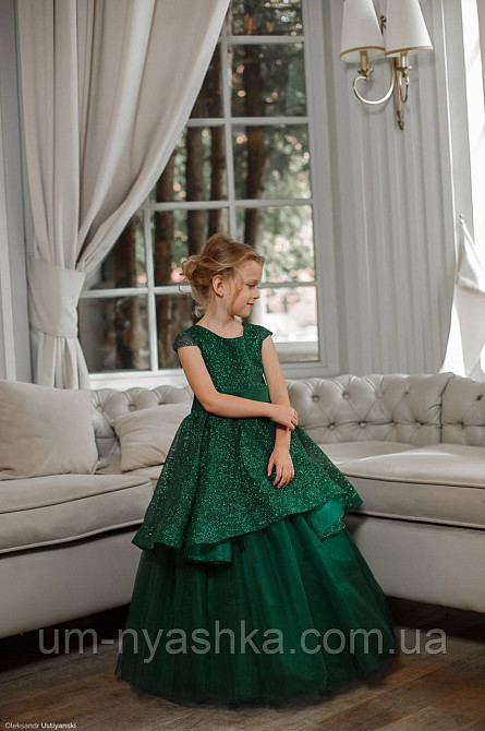 Платье Елочка Длинное нарядное изумрудное платье Бетси Кривой Рог - изображение 5