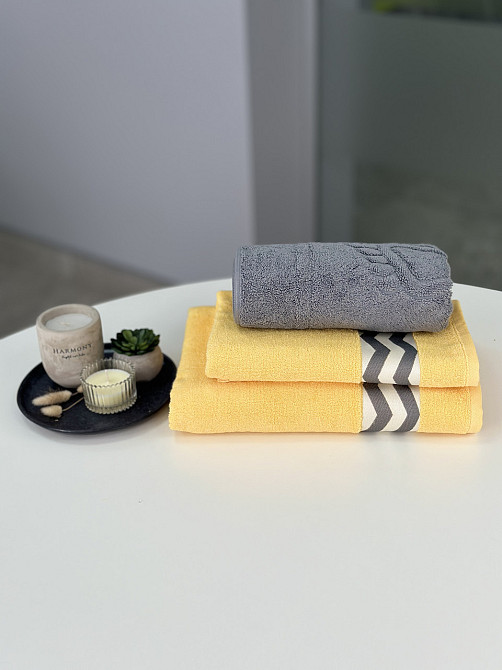 Комплект махровых полотенец с дизайном + коврик для ног Ideal Textile Черновцы - изображение 4