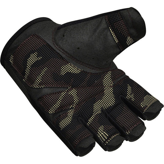 Рукавички для фітнесу RDX T2 Half Brown S Каменское - изображение 4