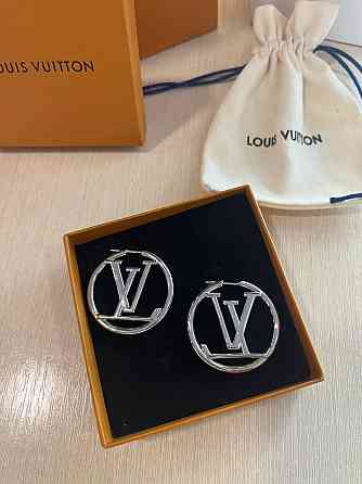 Луї Віттон сережки / Louis Vuitton круглі сережки Одеса
