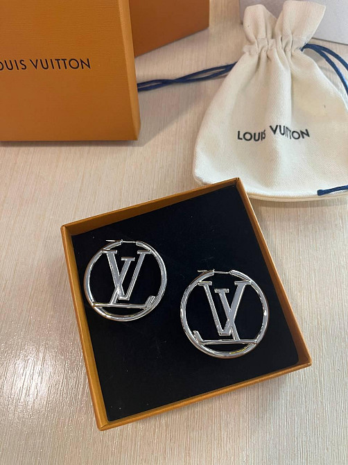 Луї Віттон сережки / Louis Vuitton круглі сережки Одеса - фото 2