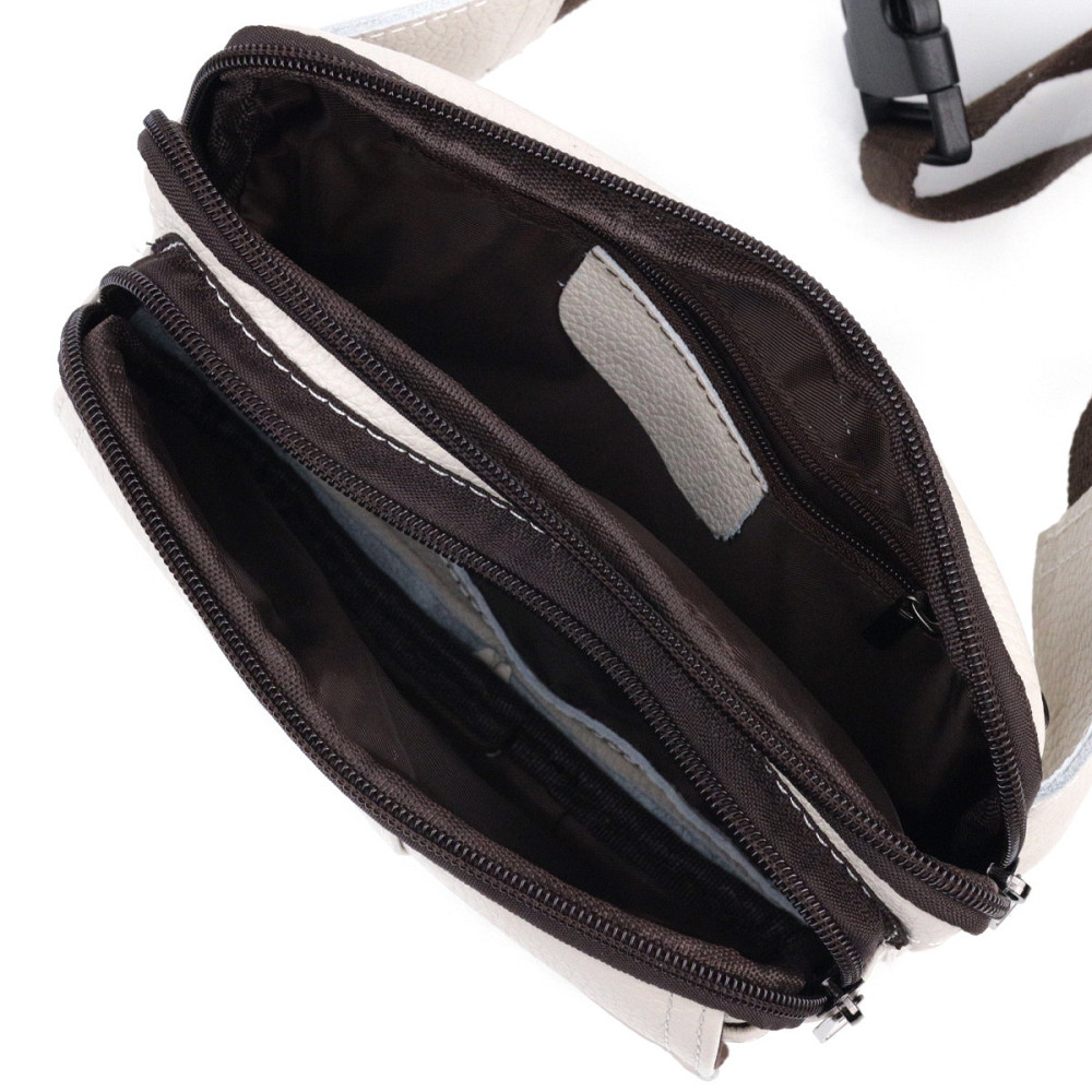 Сумка на пояс из натуральной кожи Белая (Vintage) Киев - изображение 7