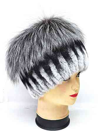Шапка меховая женская Шиншиловый Моргана Серый Харьков