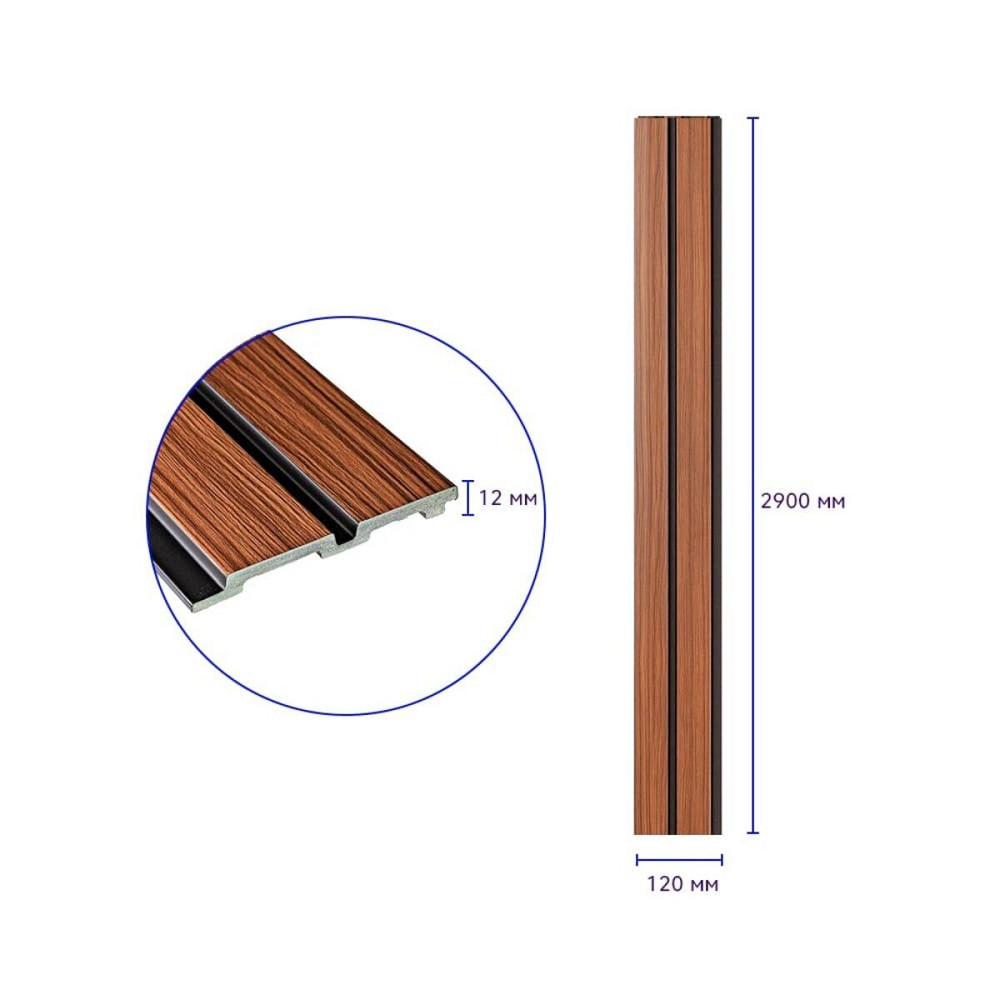 Декоративная рейка тёмный дуб Киев - изображение 3