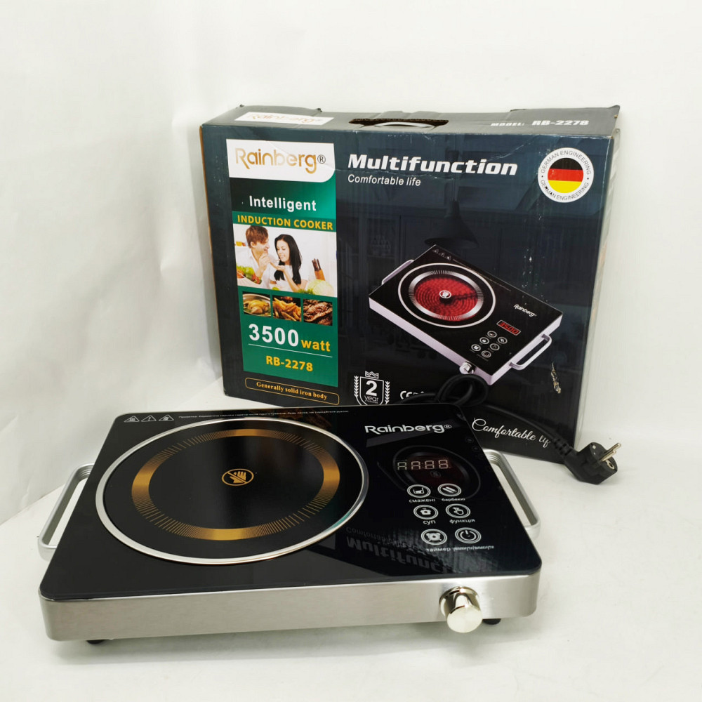 Плита бытовая переносная Rainberg RB-2278 3200Вт, Комфорка электрическая, Плита напольная мощная EN-55 Львов - изображение 3