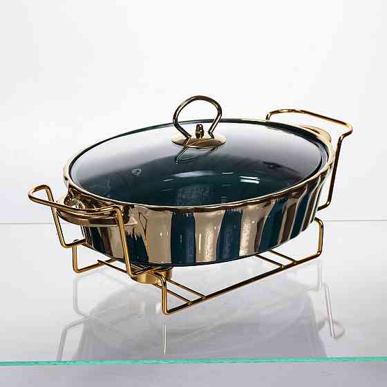 Yiwu Марміт порцеляновий настільний овальний 1,5 літра мармітниця з підігрівом JY-6 Коломия