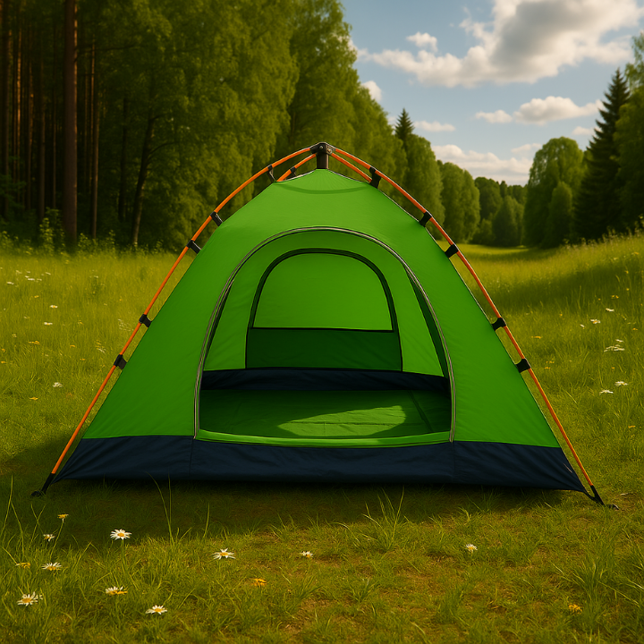 Автоматическая палатка 2-местная для кемпинга, пикника и путешествий – быстрая установка, защита от дождя и ве Львов - изображение 2