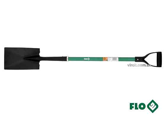 Лопата штикова FLO пасма: 17.5 x 27 x 120 см, стальова основа, скловолоконна ручка [6] Одеса