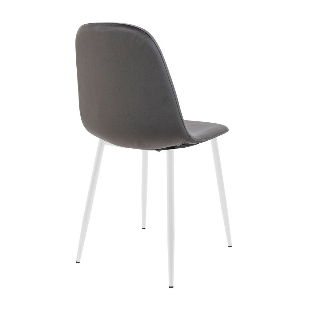 Стілець крісло м'який MacaoDesign U Jasmine 95 білі ніжки Сірий Київ - фото 3