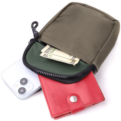 Сумка Vintage Слінг для подорожей з текстилю Зелена (22871) Вінниця - фото 9