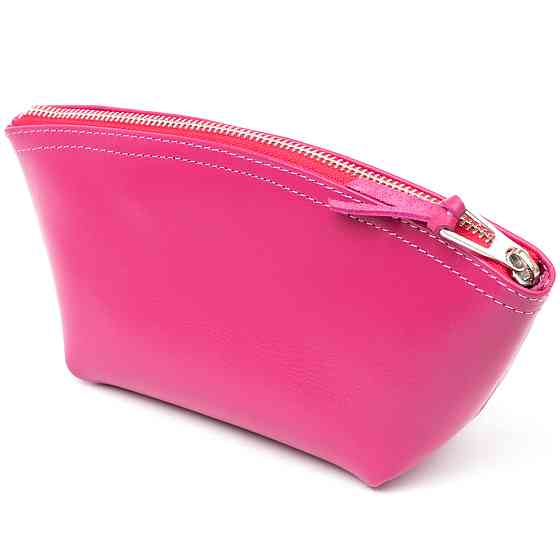 Жіноча косметичка зі шкіри Amelin GRANDE PELLE 11301 Фуксія Київ