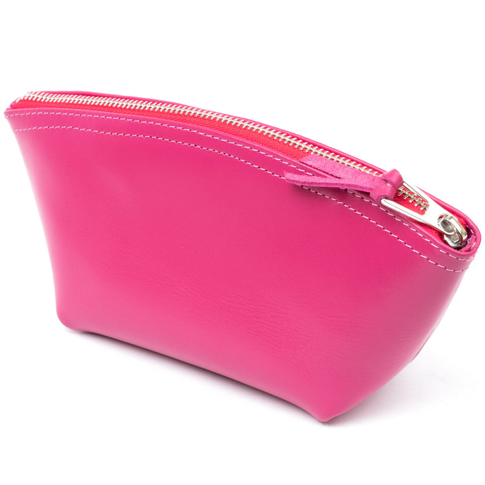 Жіноча косметичка зі шкіри Amelin GRANDE PELLE 11301 Фуксія Київ - фото 2