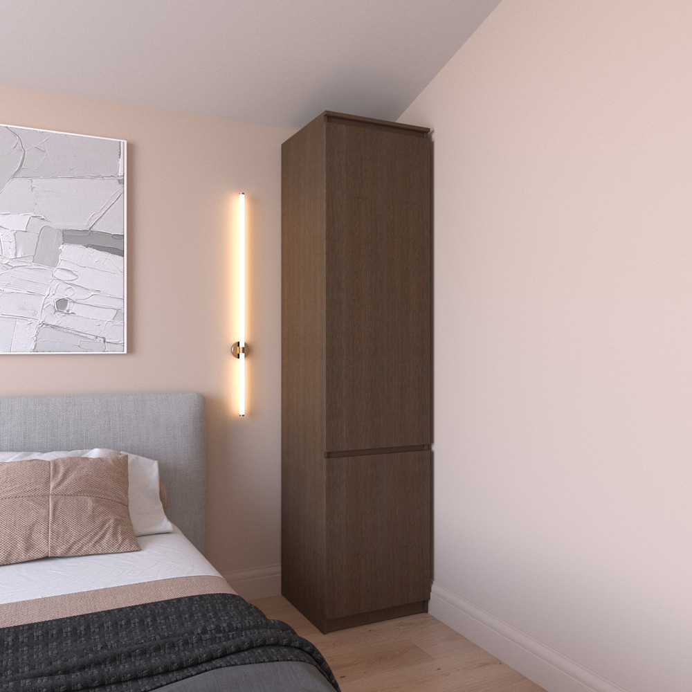 Шкаф пенал VAYS R-22, с полками, ЛДСП, 50×50×211 см - для одежды, белья, хранения, спальня, прихожая Львов - изображение 6