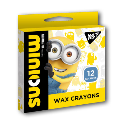 Олівці кольорові Yes Minions воскові 12 шт (590140) Вінниця - фото 1