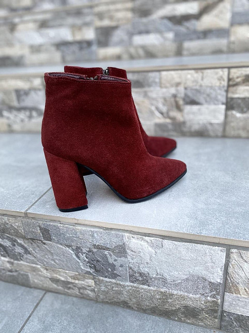 Nivelle Жіночі черевики NIVELLE бордові натуральна замша каблук 9.5см висота 10см 37р. (3023) Коломия - фото 6