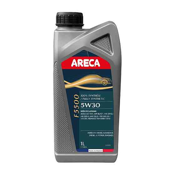 ARECA F5500 5W-30 1 л — преміальна синтетична моторна олива для бензинових і дизельних двигунів | 051551 Ковель