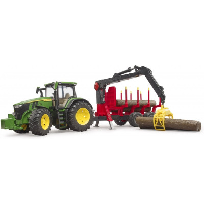 Спецтехніка Bruder трактор John Deere 7R 350 з причепом, краном та колодами (03154) Вінниця - фото 6