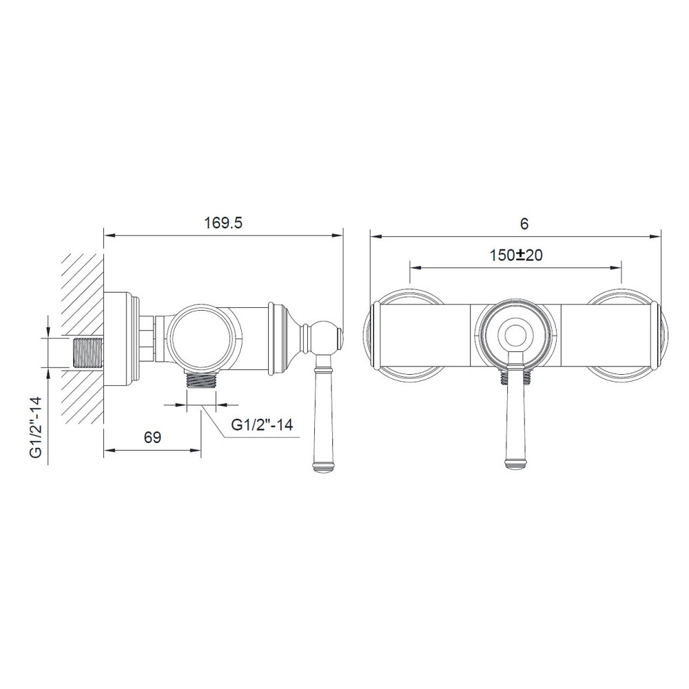 Змішувач для душу Imprese Hydrant ZMK031806080 сатин Київ - фото 2