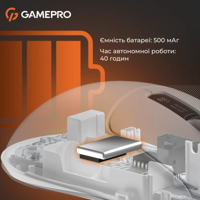 Мышка GamePro Genesis Ranker Wireless/Bluetooth/USB White (GM012W) Винница - изображение 10