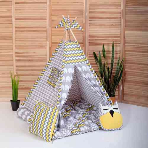 Вігвам Хатка комплект Бонбон Єгипетський з подушками — Великий 150*150 см Київ