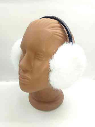 Хутряні навушники дитячі з кролика Білий Харків