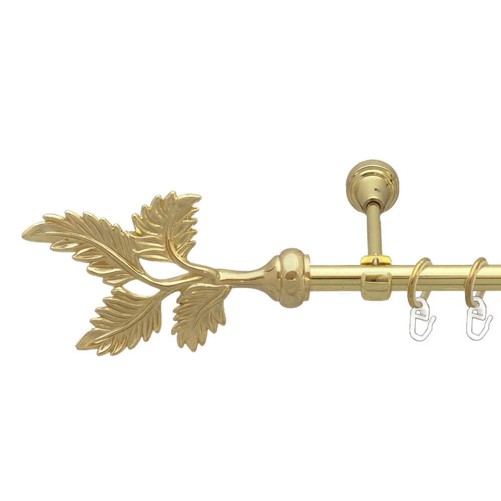 Карниз Orvit Папороть металевий однорядний відкритий Золото 16 мм 240 см (00-00014125) Львів - фото 1