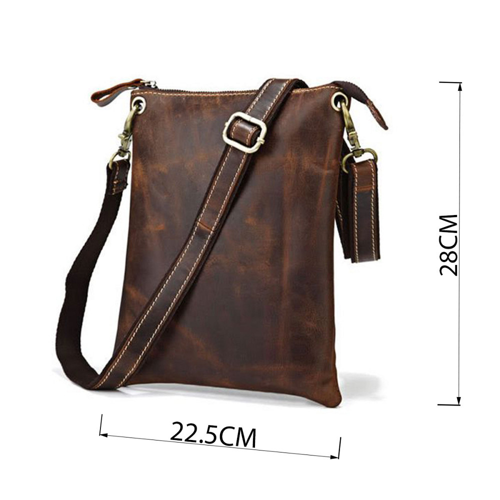 Шкіряна чоловіча сумка коричнева (Vintage) Київ - фото 7