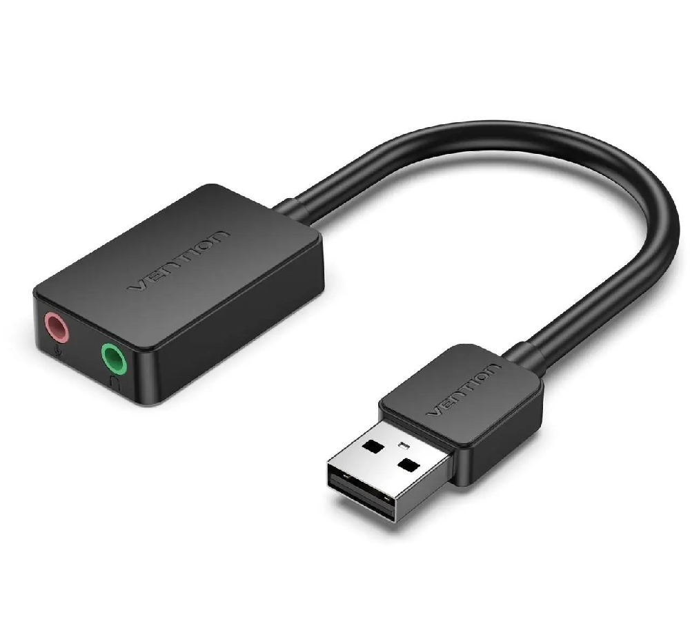 Адаптер Vention USB Зовнішня Звукова Карта 0.15M Чорний Київ - фото 4