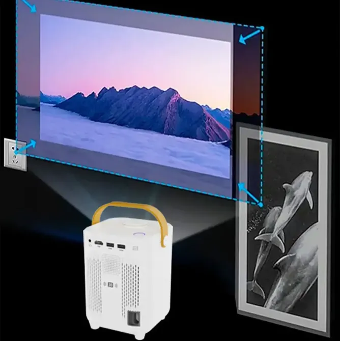 Портативный проектор + пульт, 4K HD, Android 11.0, Wi-Fi 6.0, Bluetooth, E350 / Мультимедийный проектор домашний Коломыя - изображение 7