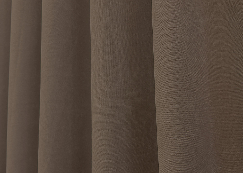 Комплект готовых штор VR-Textil Микровелюр Petek YL № 1802ш Коричневый 200х295 см 2 шт (32-117) Киев - изображение 7