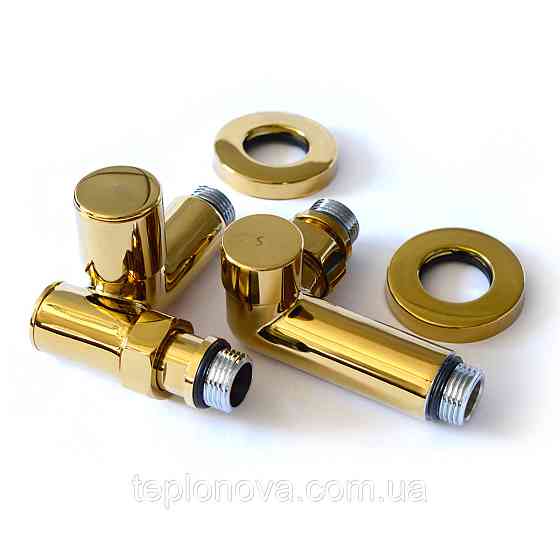 Кран кутовий під ТЕН, 1/2"х1/2", під золото, 2 шт. Чернівці