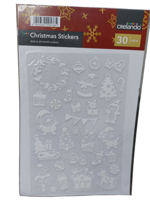 Новогодняя наклейка для подарков Crelando 21 на 14 см белый Киев - изображение 1