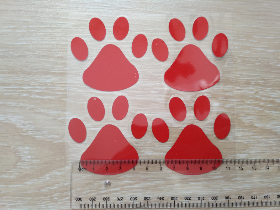 Наклейка на авто Следы Красные светоотражающие Киев - изображение 3