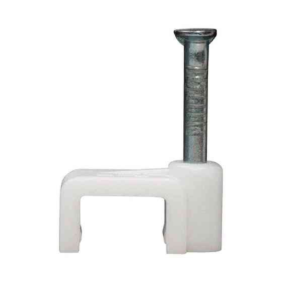 Скоба кабельна плоска 6 мм (100 шт) White Київ