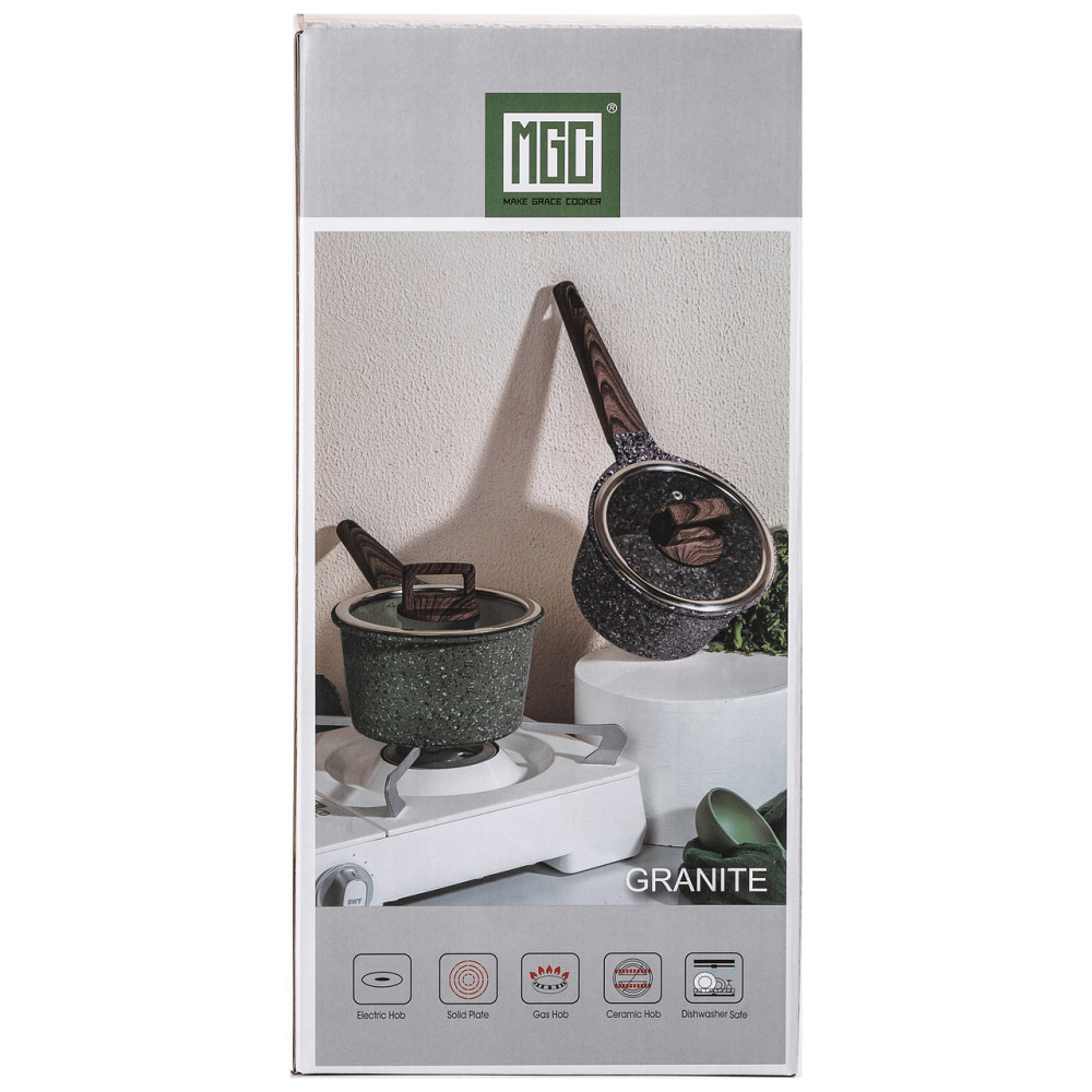 Сотейник с антипригарным покрытием объемом 1,6 л и толстым дном Ø 16 см MGC HP-4-444R Киев - изображение 6