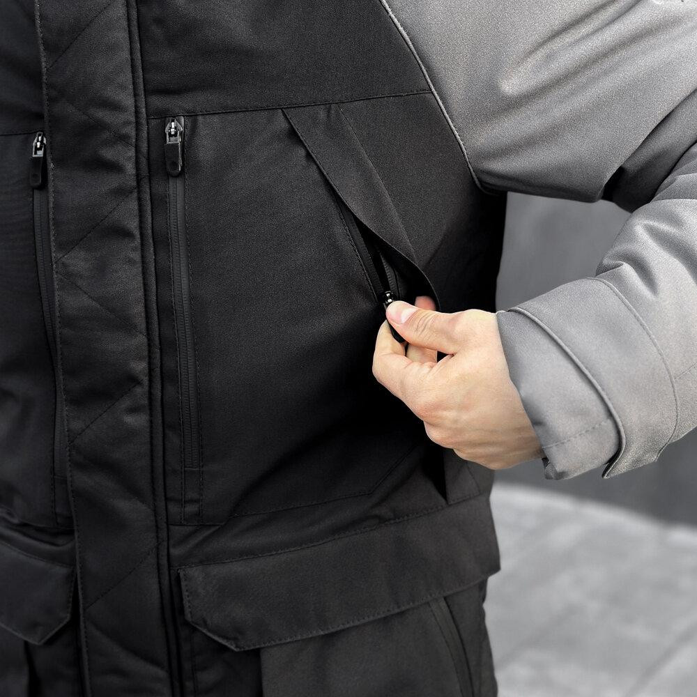 Парка чоловіча зимова з капюшоном Pobedov Seniora Udacha Gray Київ - фото 2