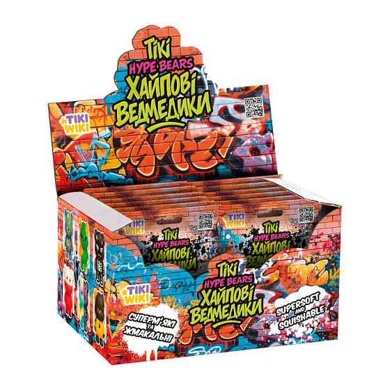 Коллекционная игрушка-сквиш Хайповые мишки Tiki Wiki SQ027 игрушка-сюрприз Винница