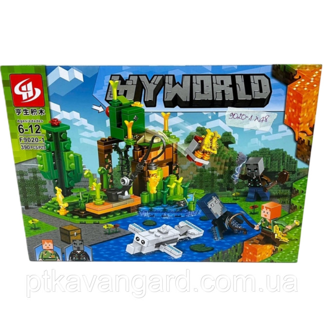 Конструктор Minecraft My World 390 деталей блочний F 9020-1 Хмельницький - фото 3