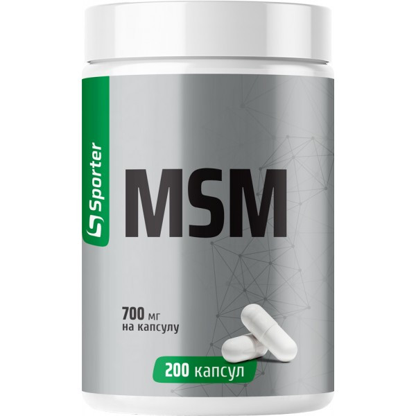 Метилсульфанилметан Sporter MSM 700 мг 200капс Луцк - изображение 1