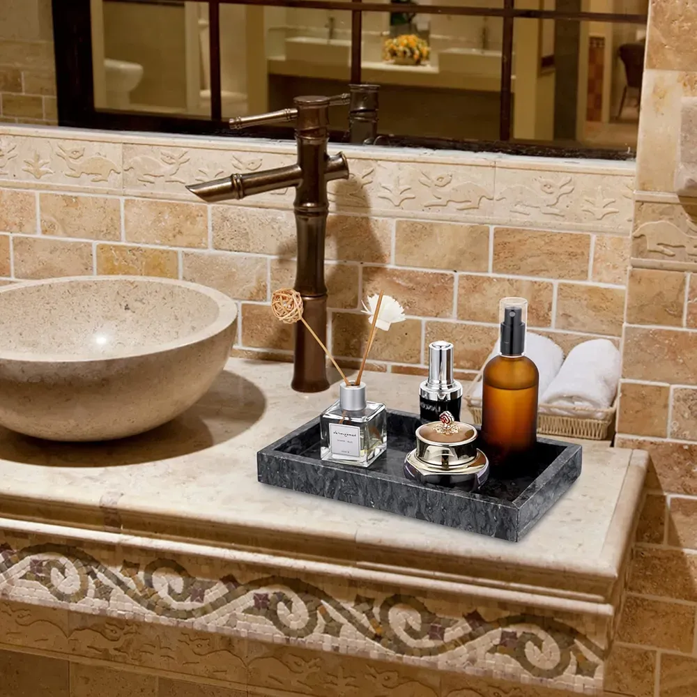 Прямокутний органайзер з натурального мармуру 25*15*3см Луцк - изображение 2