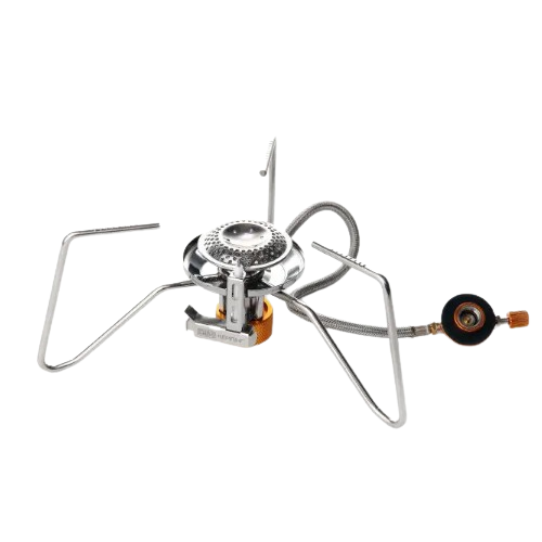 Пальник газовий для кемпінгу портативний Павук з п'єзо та шлангом 70*70*150мм СИЛА Житомир - изображение 1