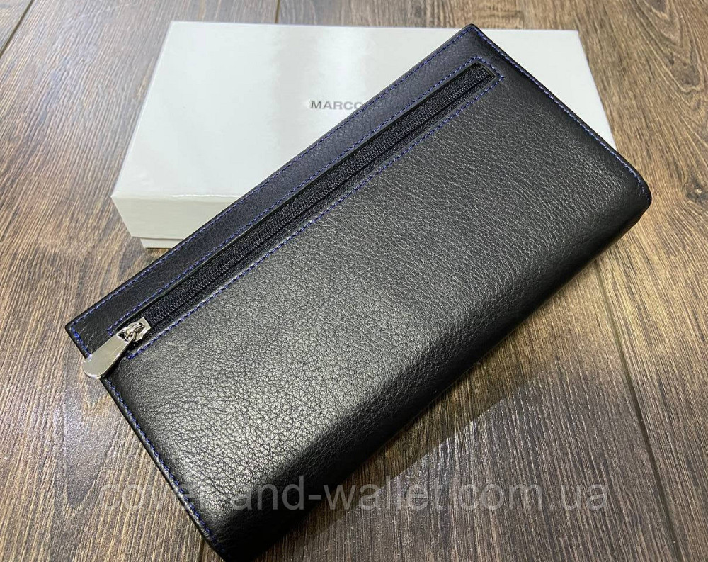 Фирменный кожаный мужской кошелек купюрник на магнитах Marco Coverna MC-1009 Киев - изображение 4