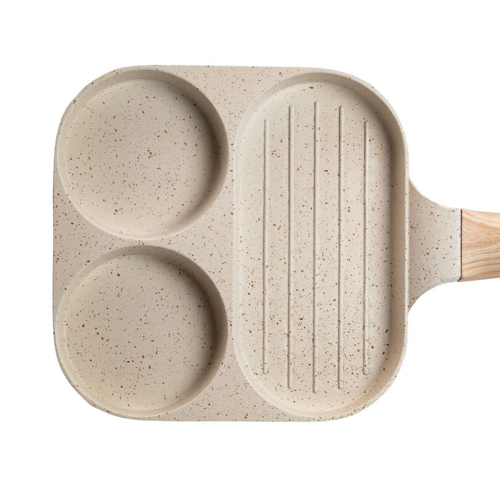 Квадратна сковорода на 3 секції з антипригарним покриттям Київ - фото 6